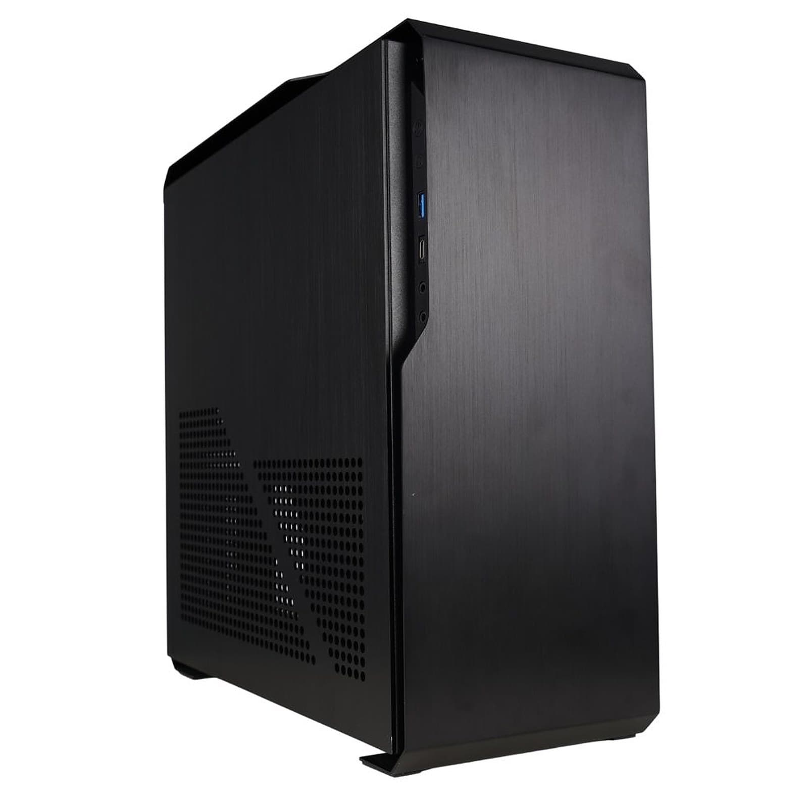 ALmordor Mini Tower SFF ITX Computer PC Case Aluminum Panel for Gaming Desktop, Easy Assemble, Black