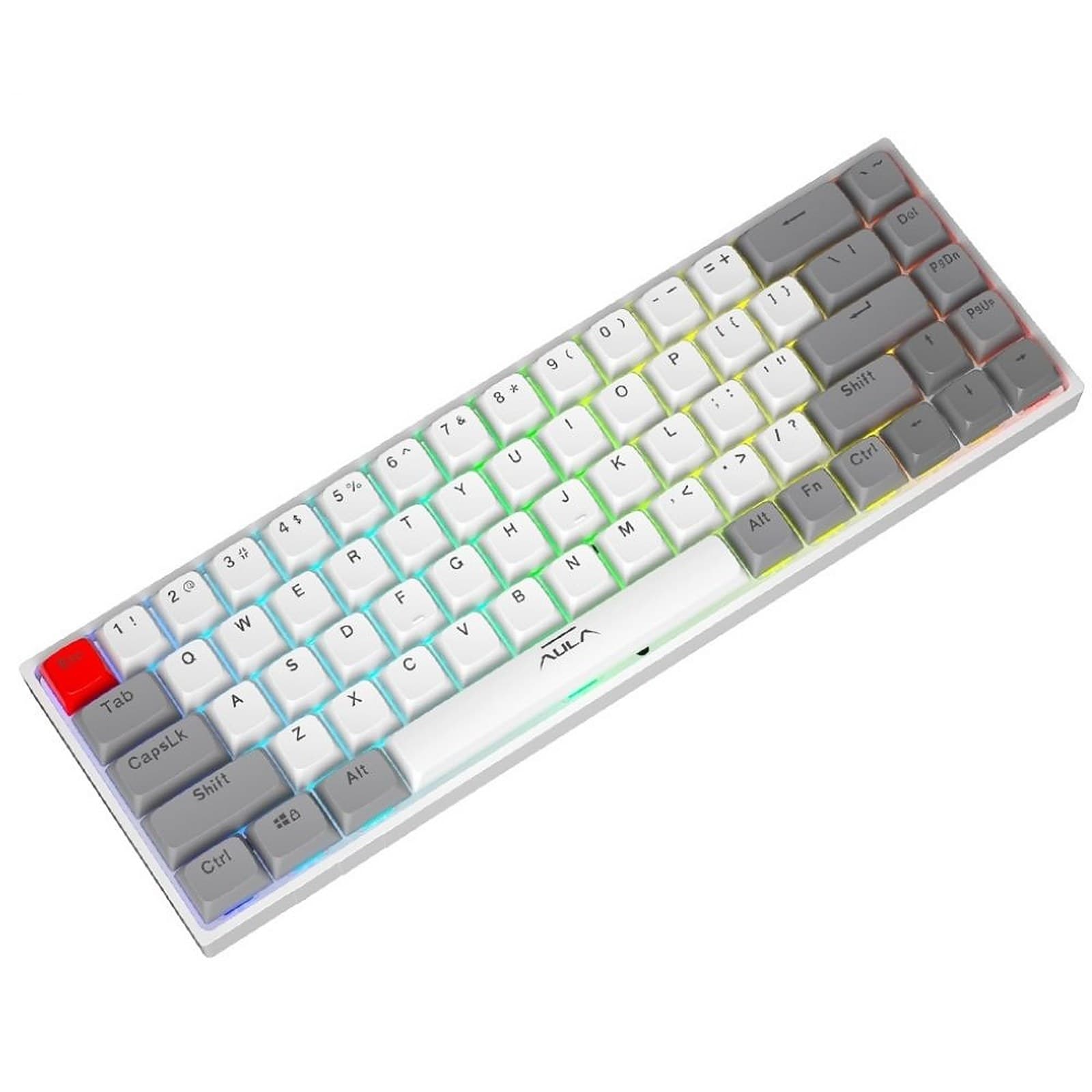 Aula F3068 Dual Mode Mechanical Gaming Keyboard Wireless Bluetooth Wired Type C RGB Compact 68 Keys for PC, Android