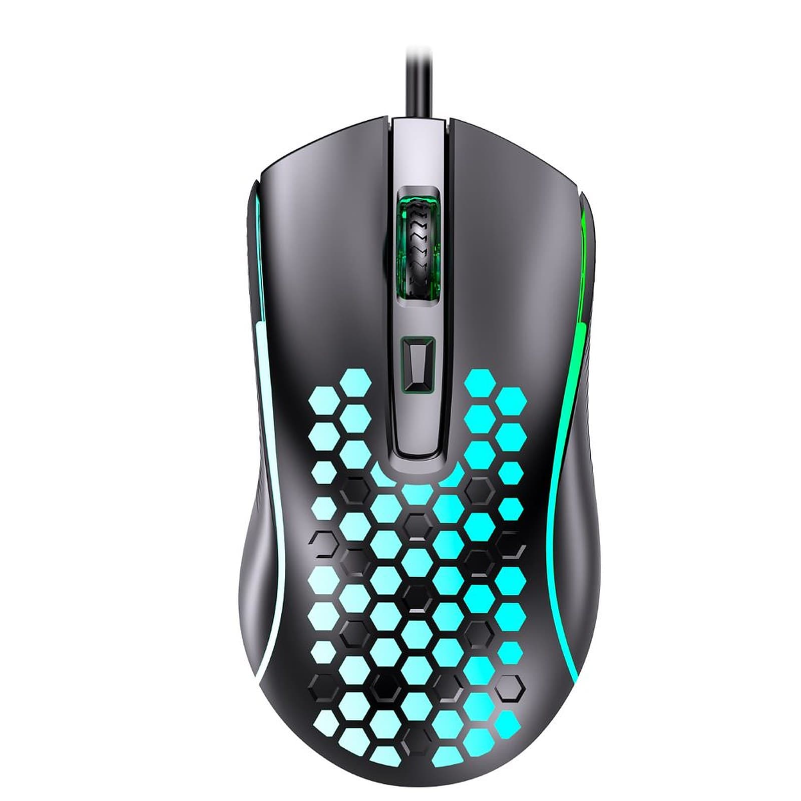 AULA S11 Wired Gaming Mouse, 4-Key Lightweight USB Mouse with 3600 DPI, RGB Mouse for PC Laptop Gaming and Office, Black