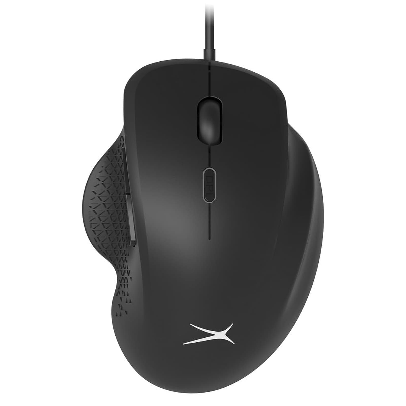 Altec Lansing Wired Ergonomic USB Mouse, Optical Mouse with 6 Buttons Adjustable DPI 800/1200/2400/3200, Black
