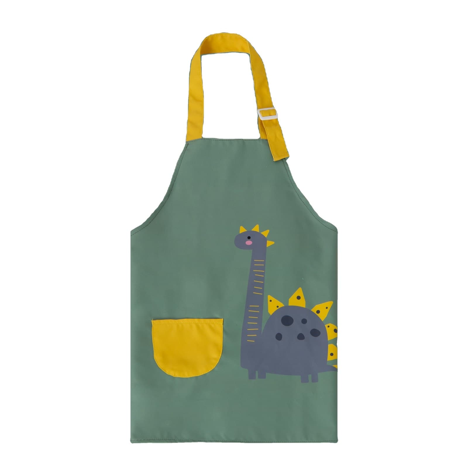 Waterproof Dinosaur Kids Painting Apron, Toddler Art Smock Children Apron for Painting, Cooking, Baking, Green, Large
