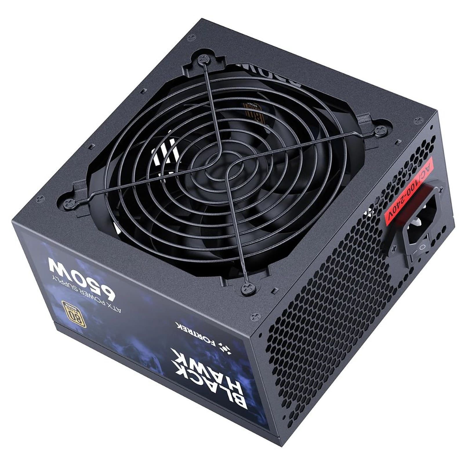 Fortrek Black Hawk 650W 80 Plus Gaming Power Supply PSU ATX with 120mm Silent Fan for Gaming PC Desktop