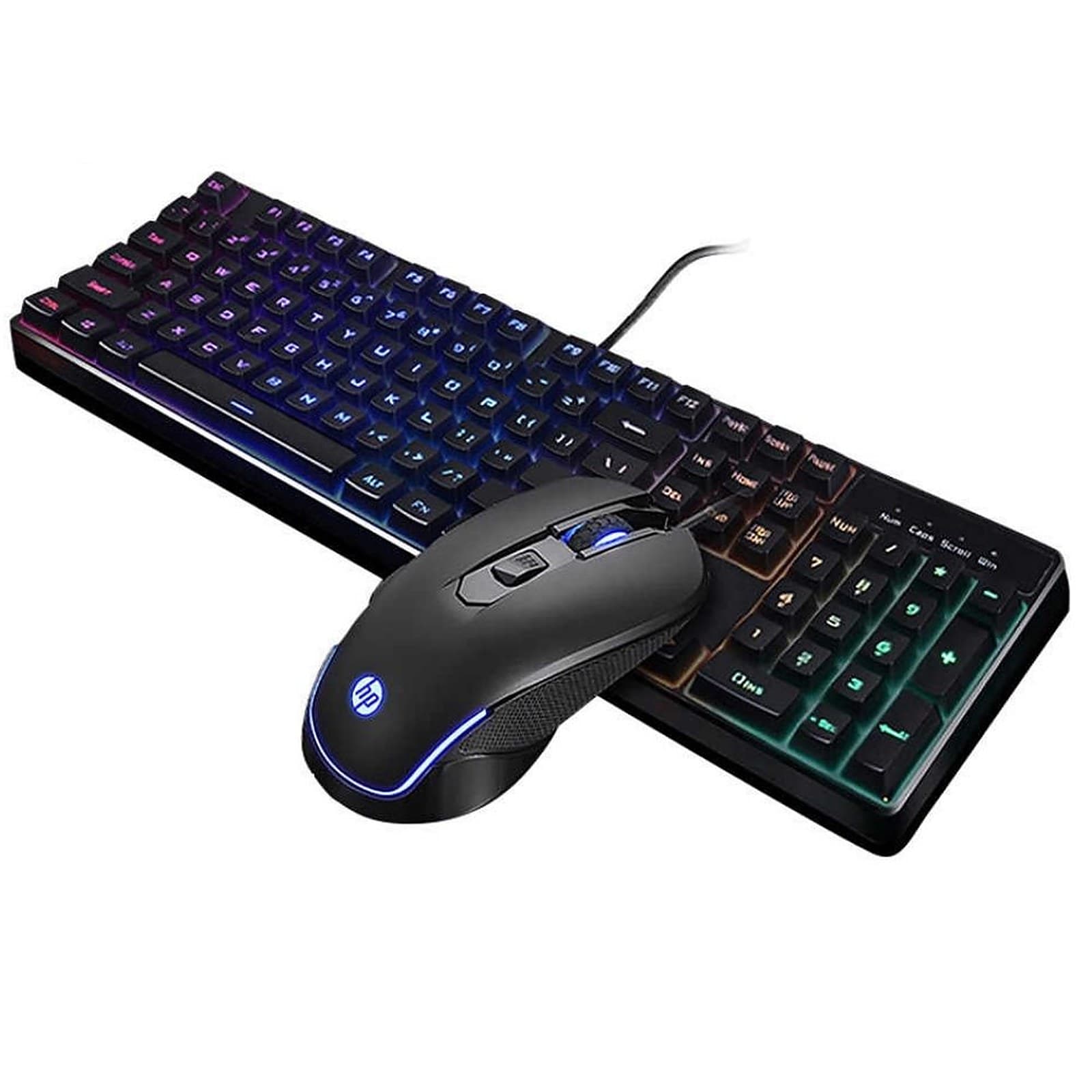 HP KM200 USB Wired Gaming Keyboard and Mouse Combo Set for Computer, Laptop, PC, Black