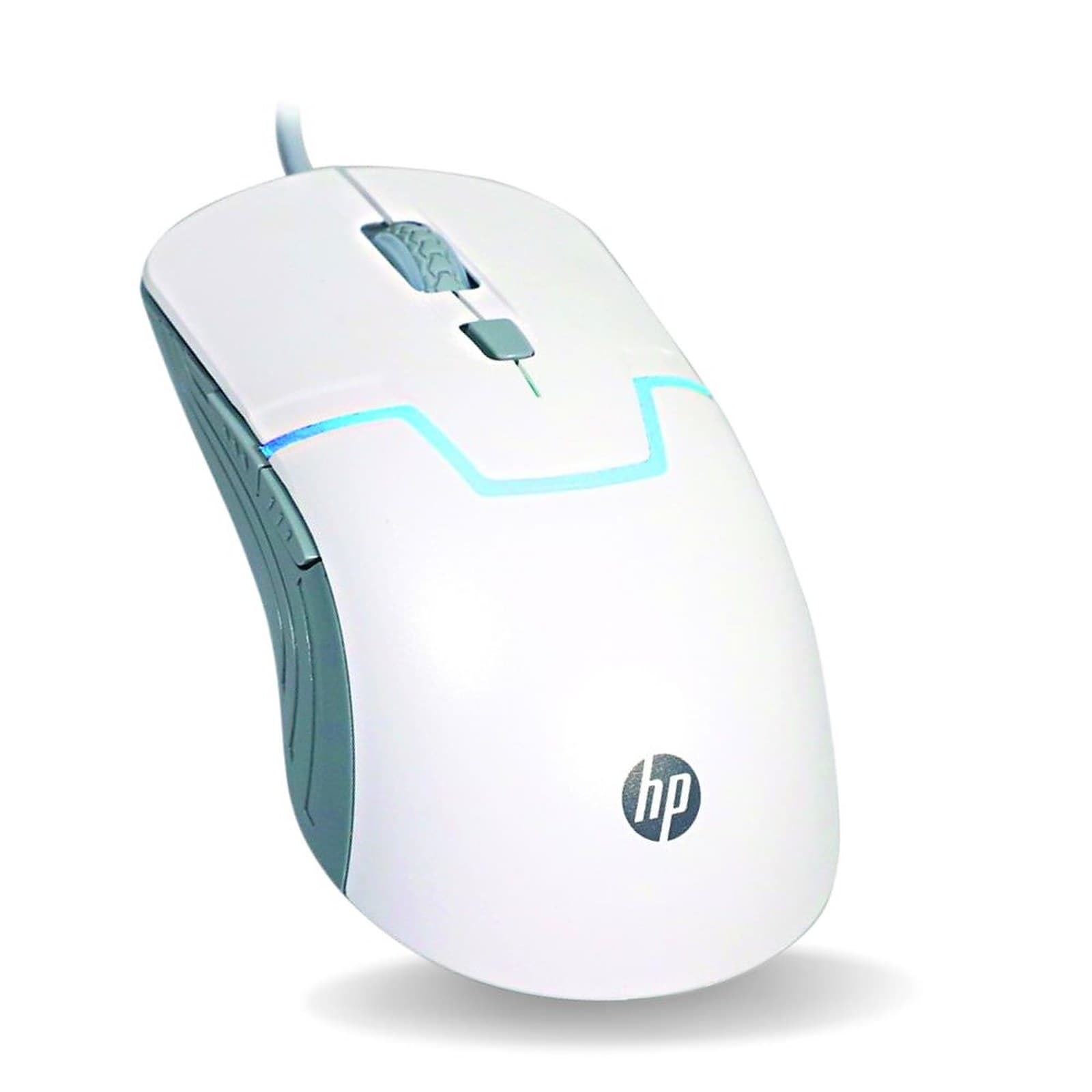 HP M100S Wired USB Gaming Mouse, Optical, RGB, Ergonomic, DPI up to 3200, White