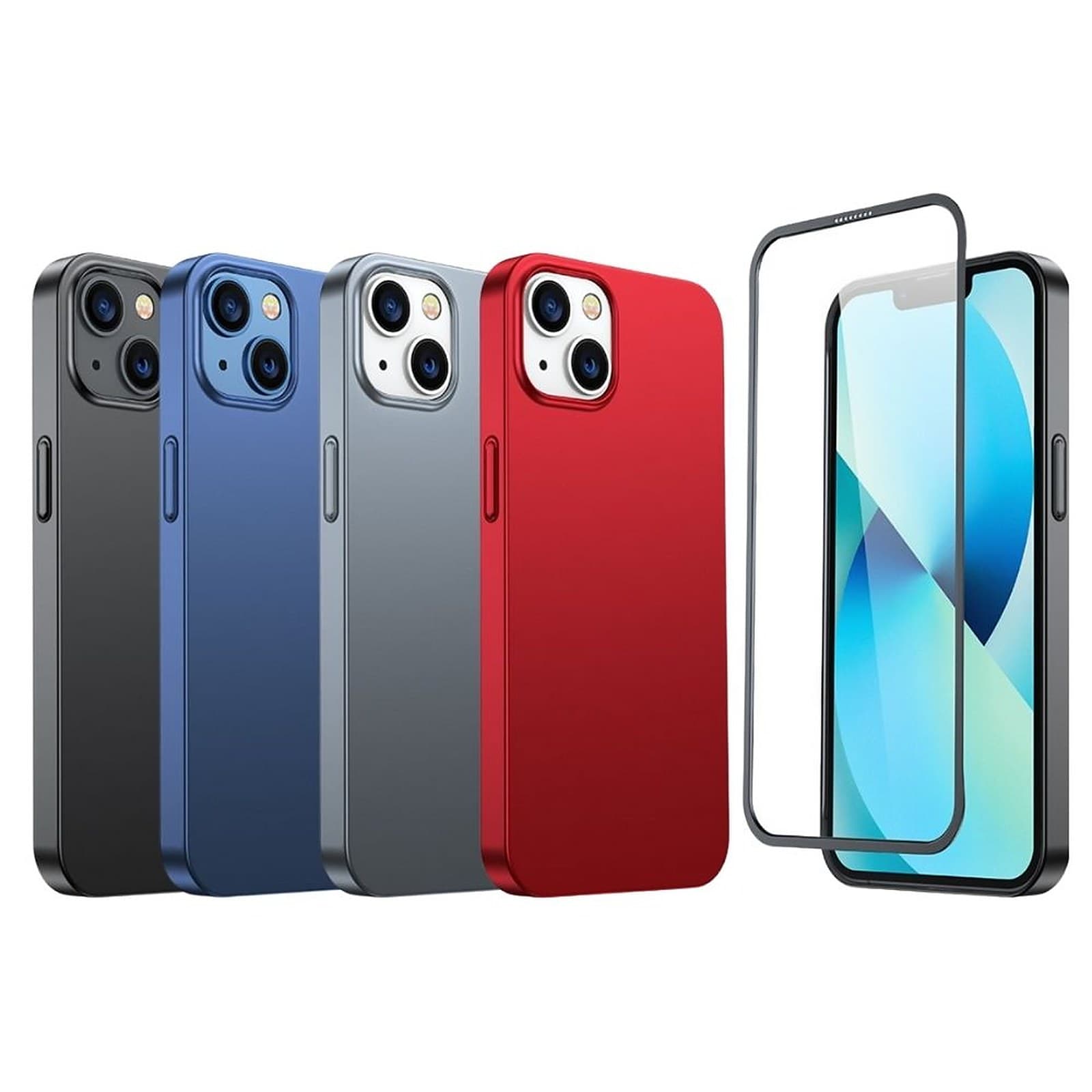 Joyroom iPhone 13 Silicone Protective Case 6.1 Inch with Screen Protector