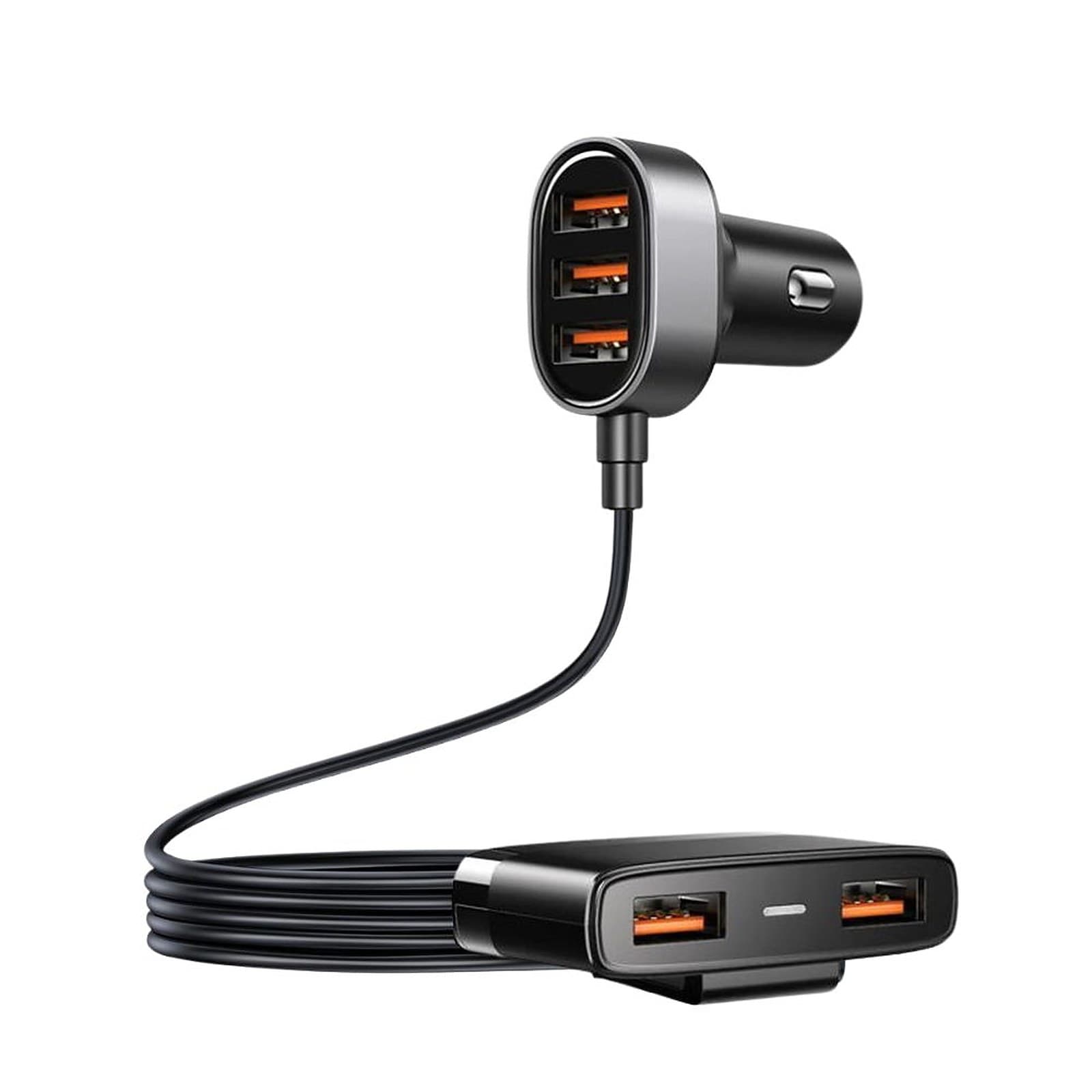 Joyroom JR-CL03 Fast Car Charger 5 Multi Ports USB Charging Hub, Black