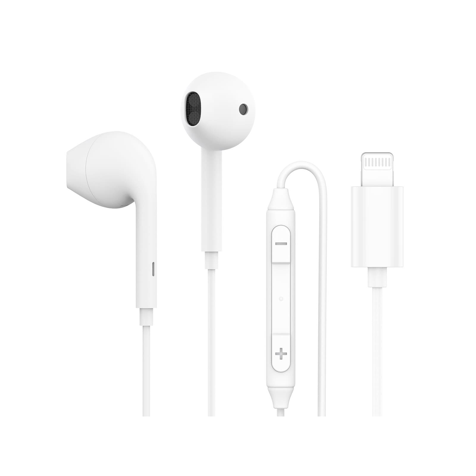 Joyroom JR-EP4 Ben Series Lightning Earphones, HD Call and Noise-Free Headset- White