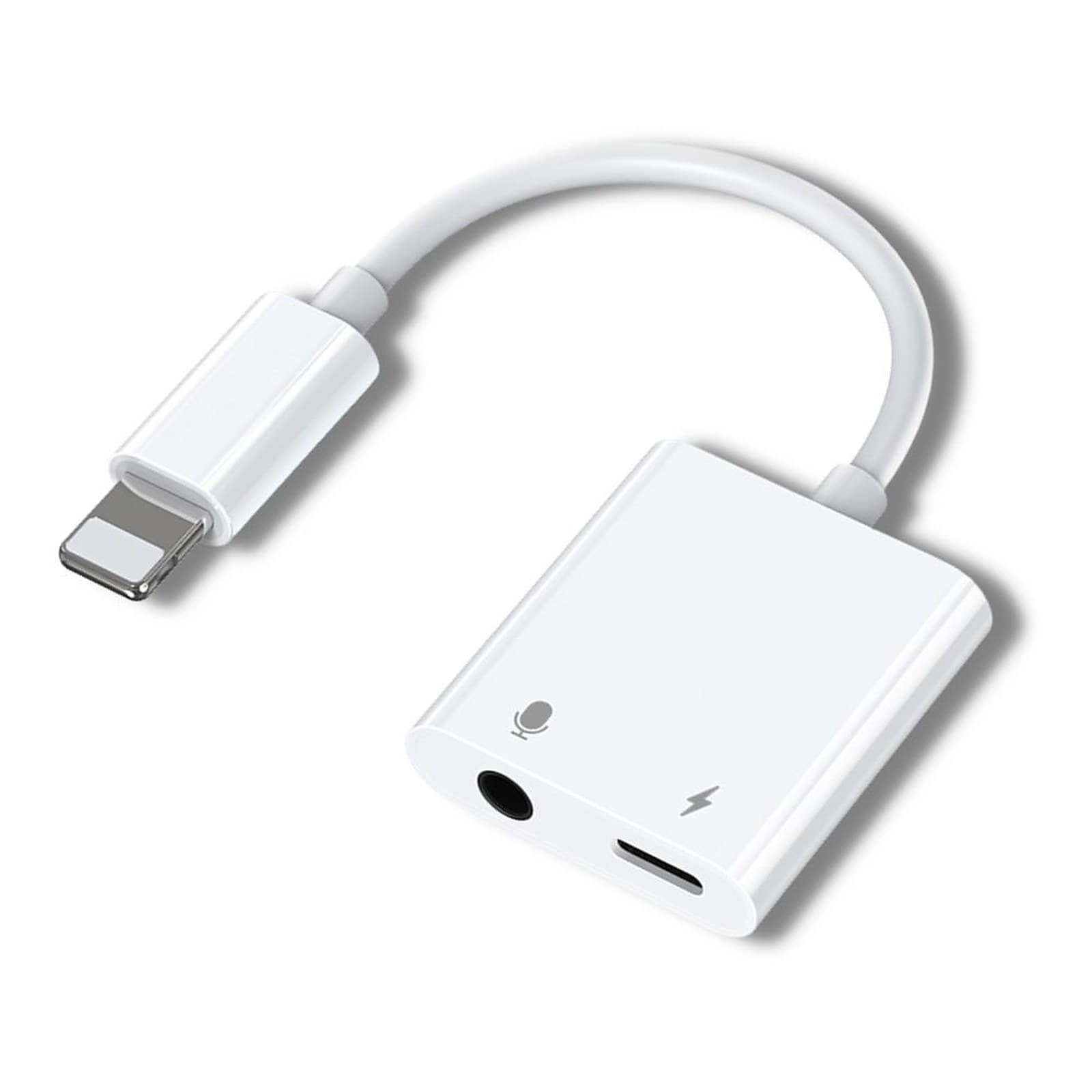 Joyroom S-Y105 iPhone Headphone Adapter, Lightning to 3.5mm Audio + Lightning Charger Splitter