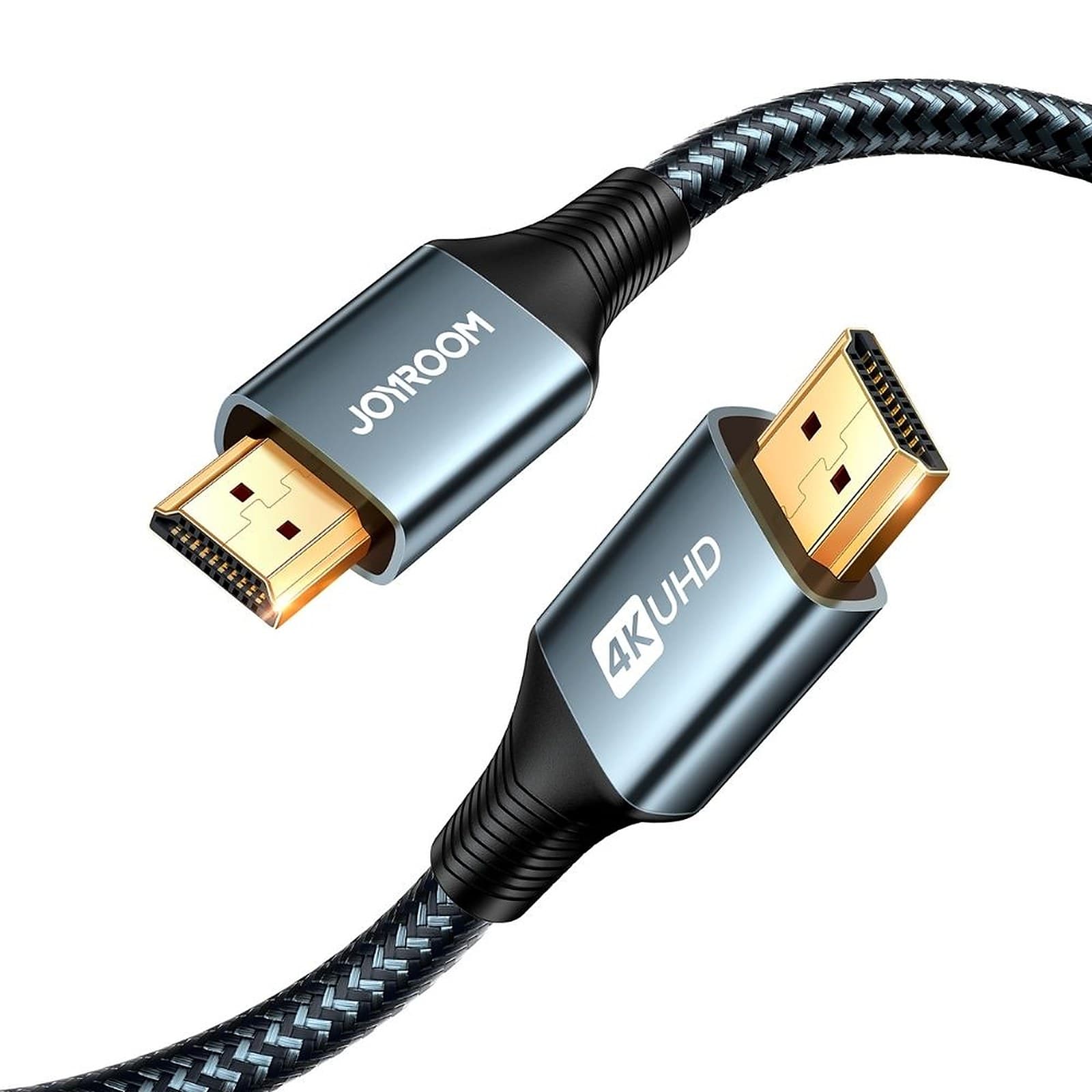 Joyroom SY-20H1 4K HDMI to HDMI Cable 2.0 High-Speed Nylon Braided 2M, Gray