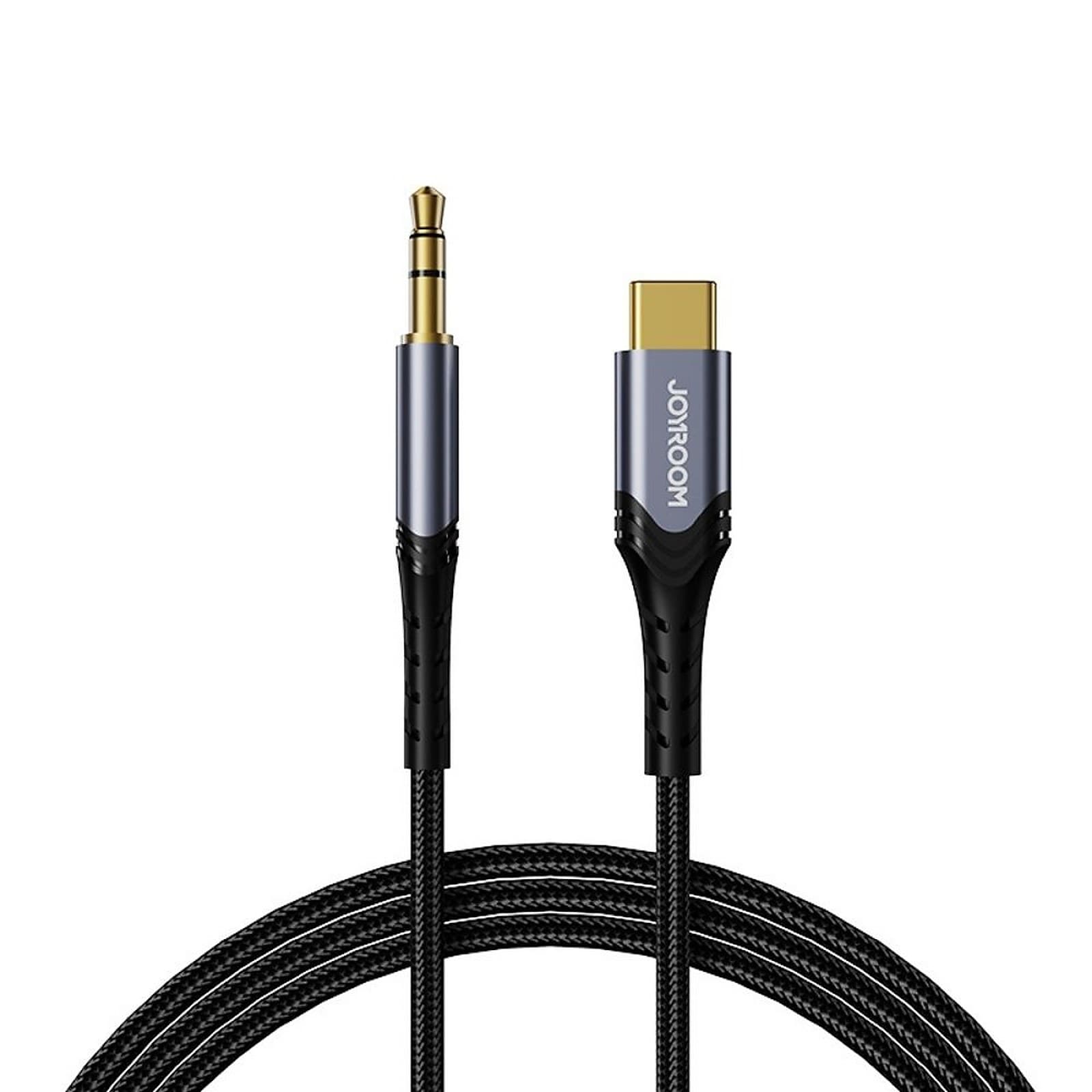 Joyroom SY-A03 USB C to 3.5mm Audio Jack Cable, Type C to AUX Headphone Male Cord Extension, 2M