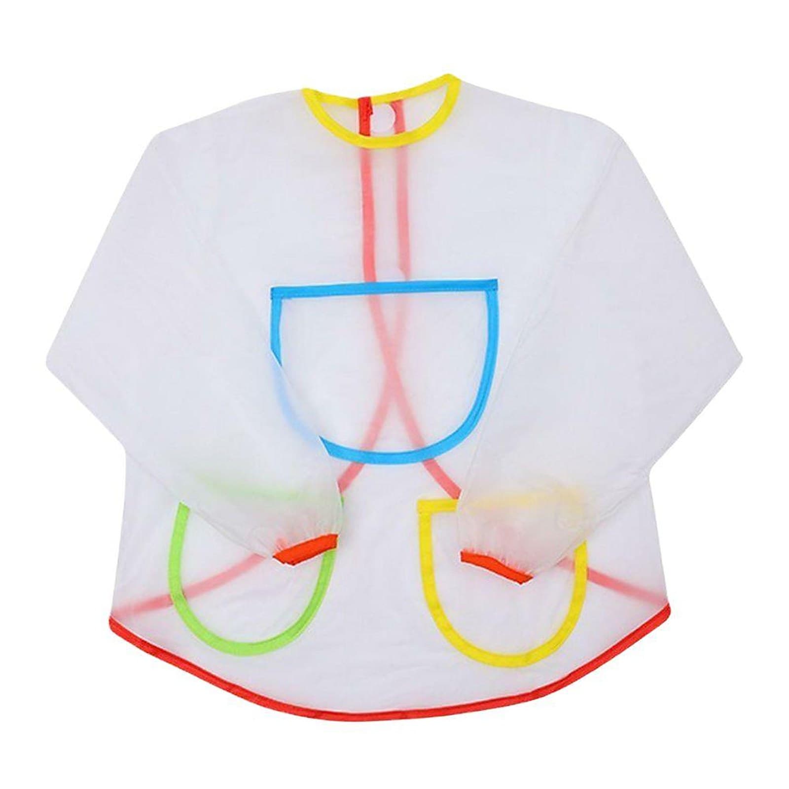 Waterproof Art Smock Transparent, Children Painting Smock, Kids Art Apron for Toddler for Cooking, Baking, Medium