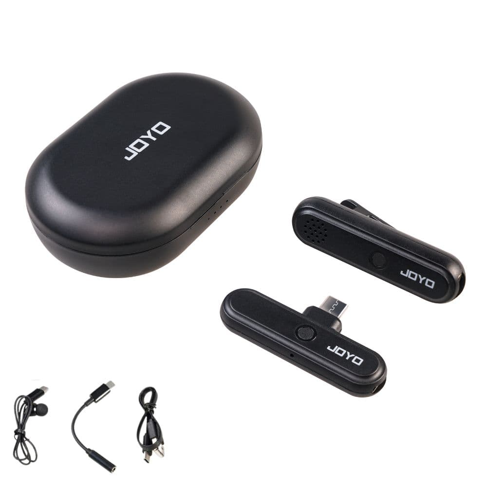 Joyo JW-05M Wireless Mini Microphone System USB Type-C Connectivity Wireless Mic for Live Streaming, Video Recording for Android