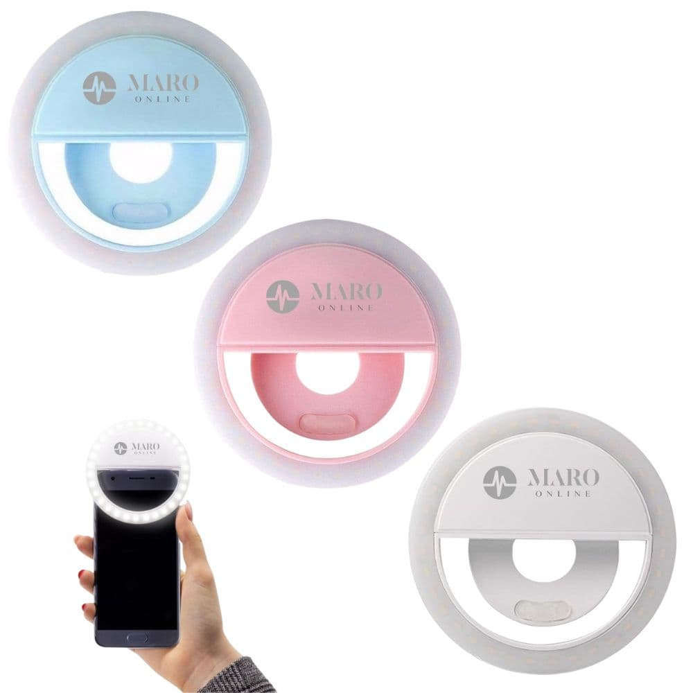 Maro Selfie Ring Light USB Rechargeable, Portable, Clip-on LED Light