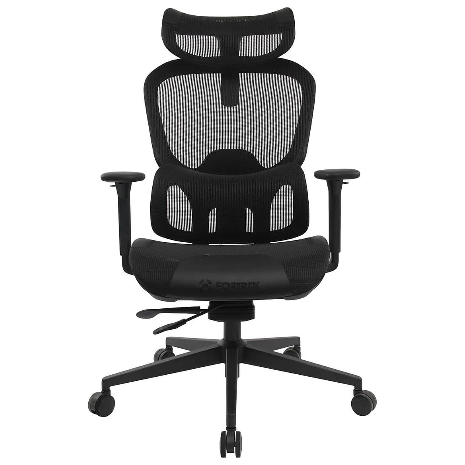 Fortrek Ergo One Premium Ergonomic Mesh Office Desk Chair, Adjustable Headrest and Armrest, Swivel High-Back Home Chair, Black