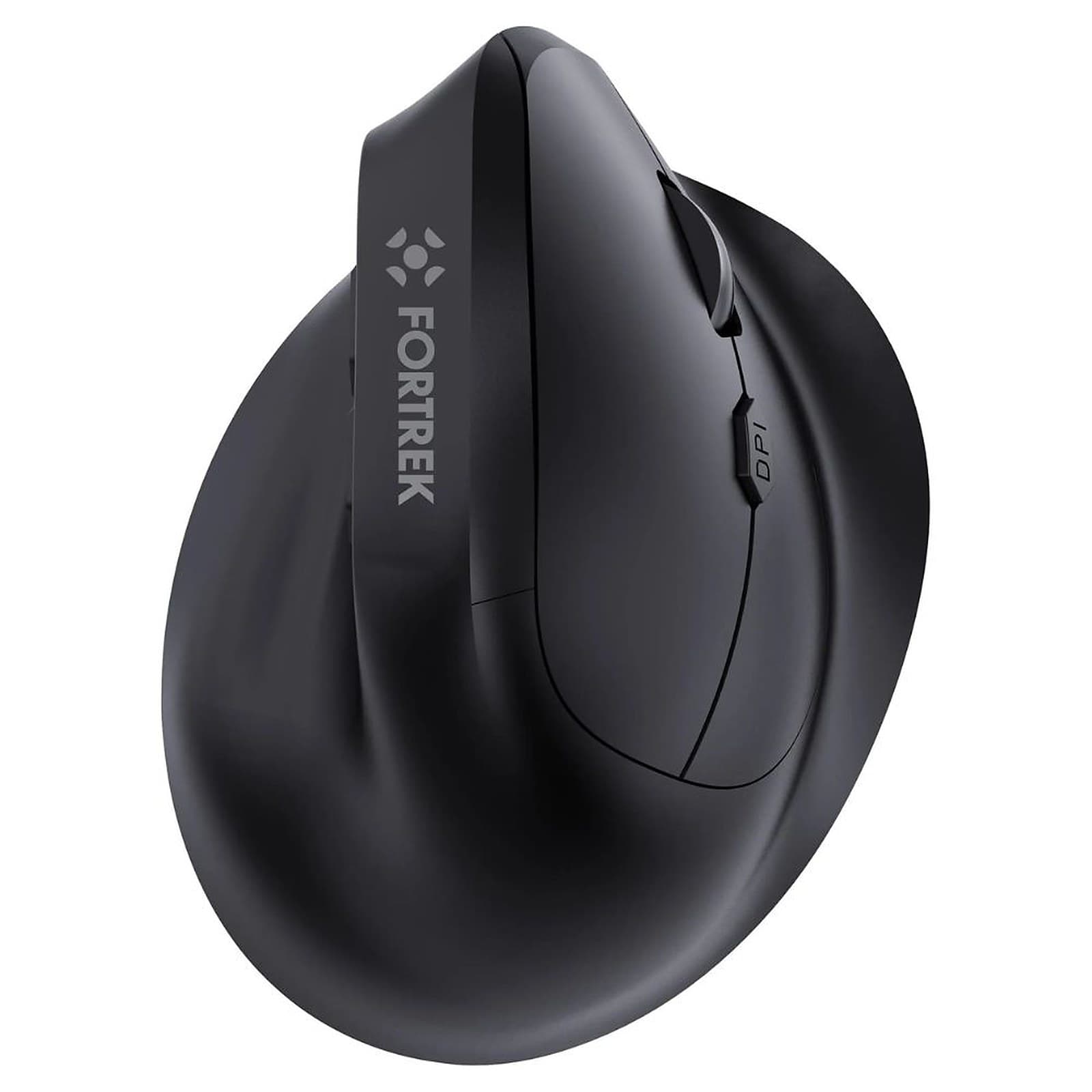 Fortrek MERG15 Ergonomic Wireless Vertical Mouse Rechargeable Bluetooth, 2.4GHz Silent Click, 6 Button, Adjustable DPI, Black