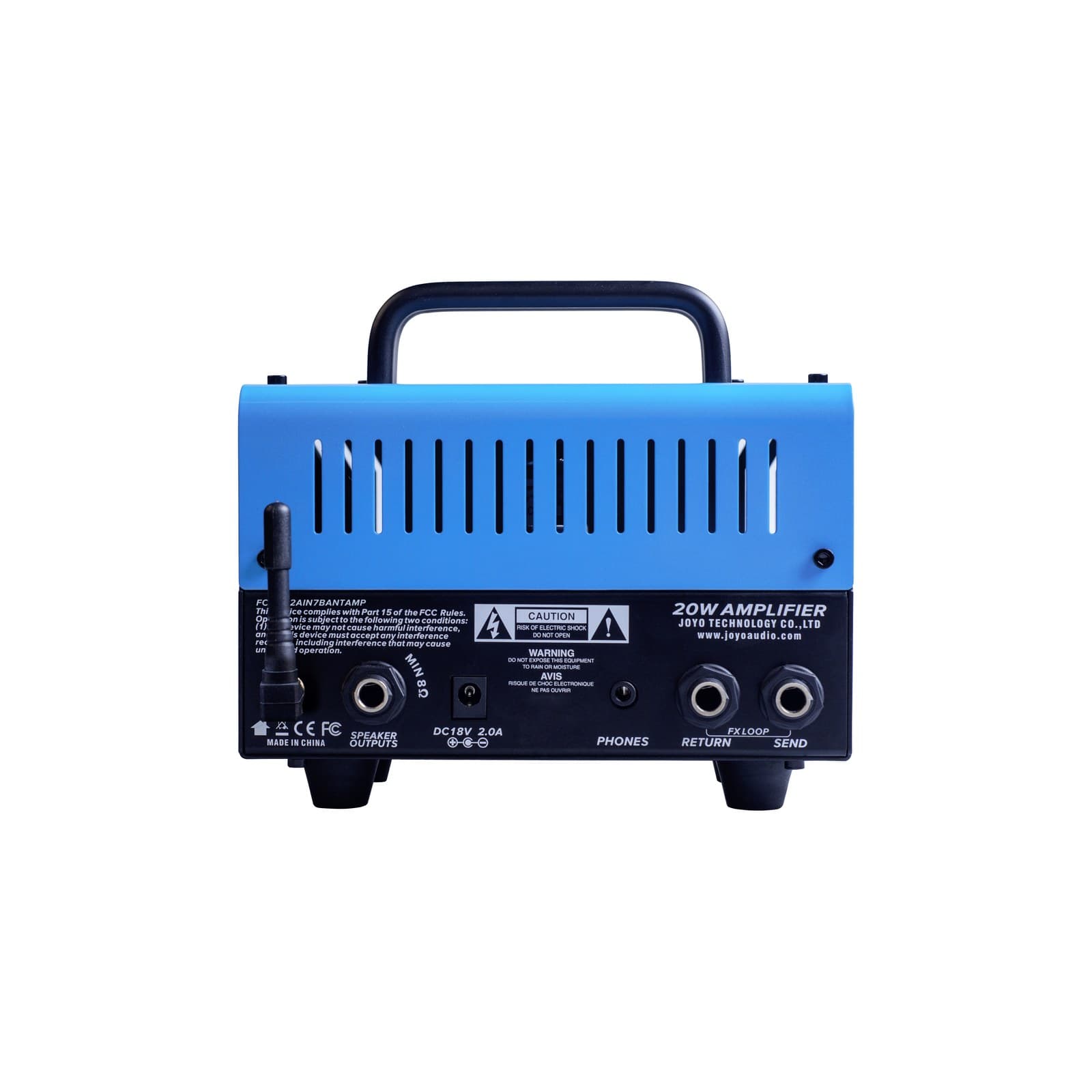Joyo Bluejay BanTamp Series Mini Guitar Amp Head 20 Watt Preamp, 2 Channel Hybrid Tube Guitar Amplifier with Bluetooth