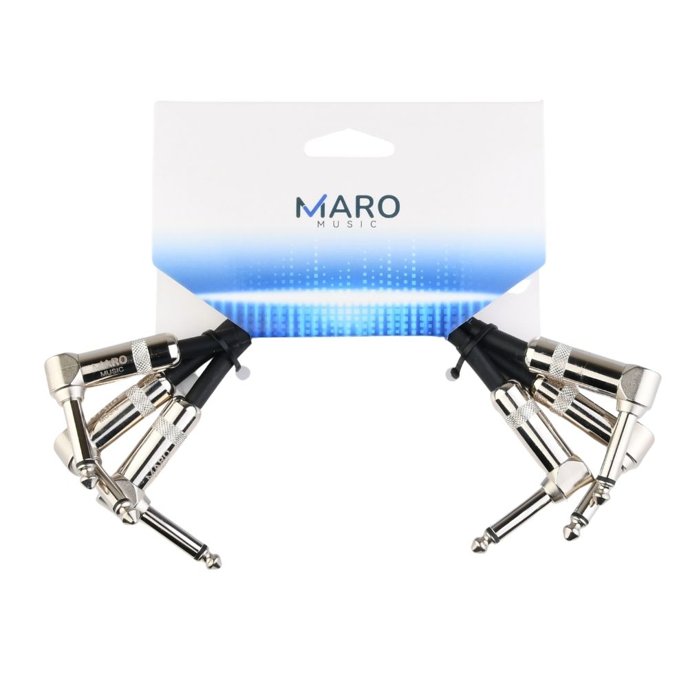 Maro 3 Pack Guitar Patch Cable with Right Angle Plug, 1/4 Inch Straight Instrument Connection Angle Patch Cable with Durable Gold Plated Connectors - Image 7