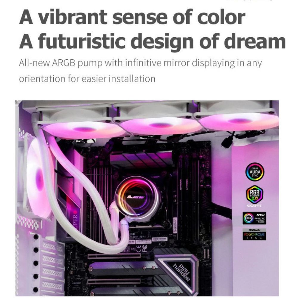 ALmordor Spectre Pro 360 Liquid CPU Cooler vibrant