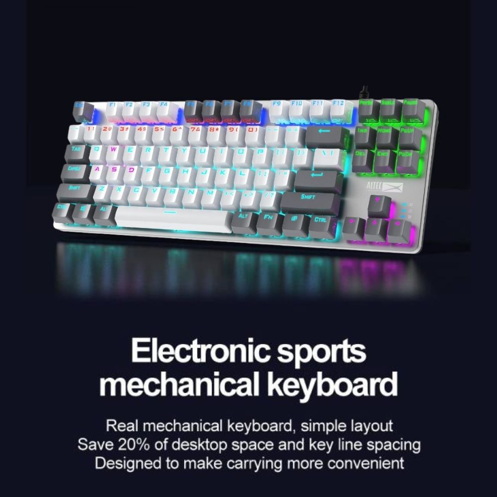 Altec Lansing ALGK8404 Compact Mechanical Wired USB Gaming Keyboard TKL 87 Keys 5