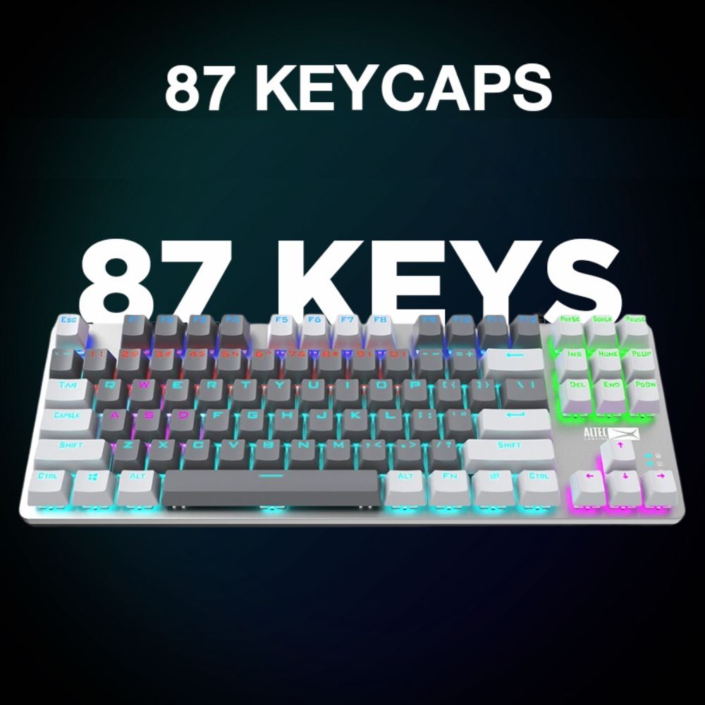 Altec Lansing ALGK8404 Compact Mechanical Wired USB Gaming Keyboard TKL 87 Keys 9