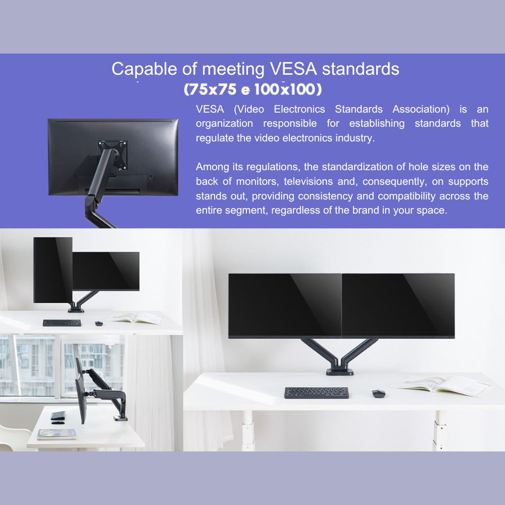 Fortrek FK441S 81032 Double Monitor Desk Mount Arms Dual Stand (3)