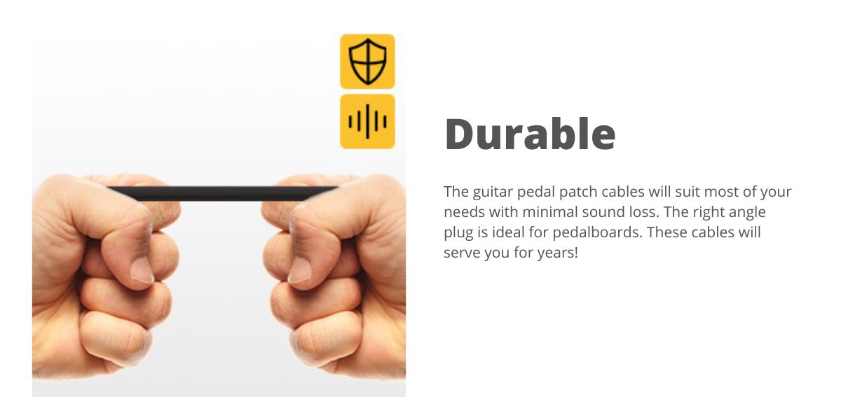 Guitar Patch Cable with Right Angle Plug 3 1