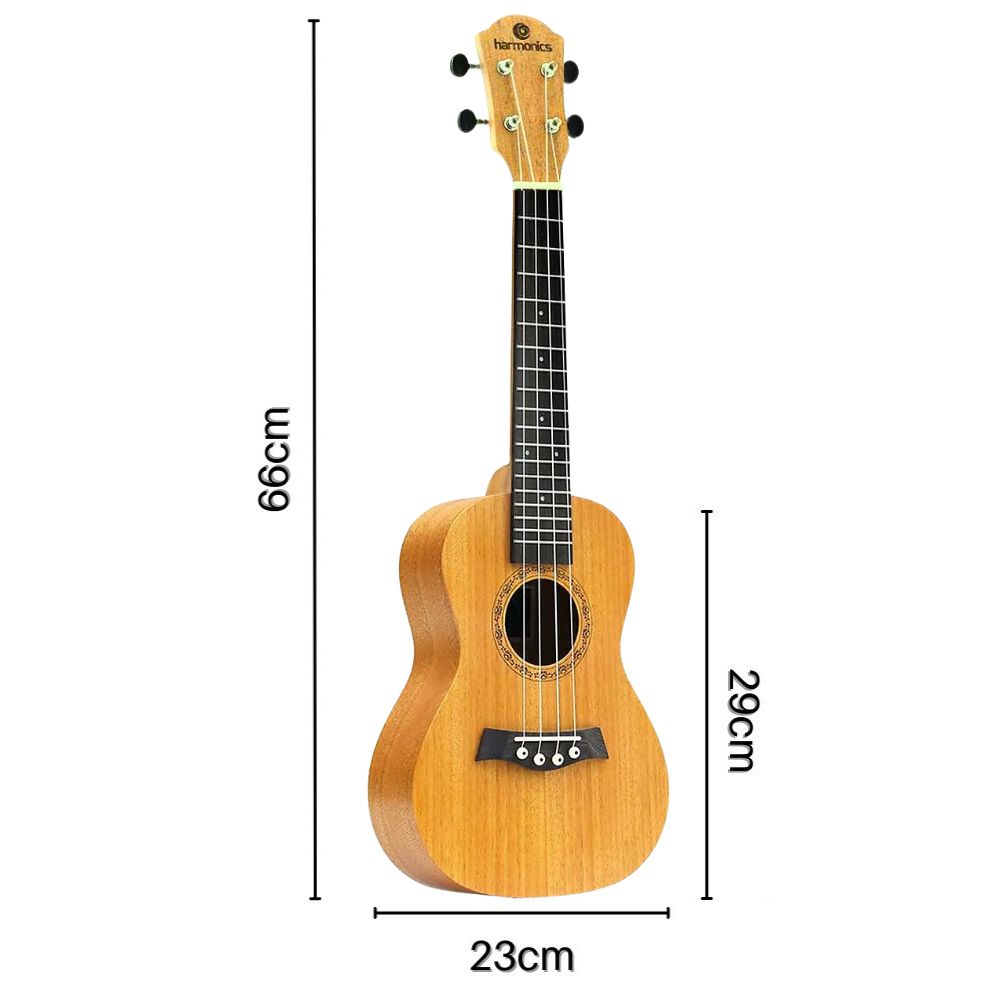 Harmonics 26 Inch Tenor Ukulele, Four Strings Hawaiian Guitar Ukelele for Kids, Adults, Teenagers, Beginners, Natural Wood - Image 5
