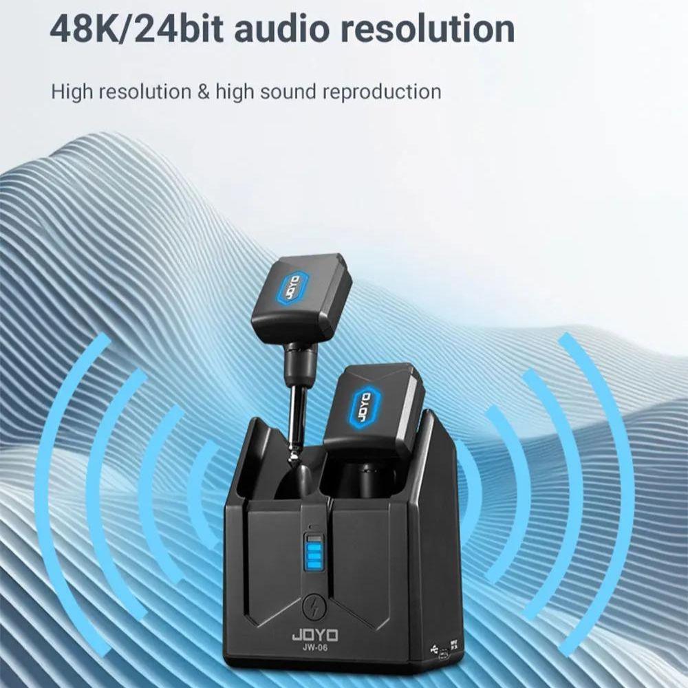 JOYO JW-06 5.8GHz Digital Wireless Guitar Transmitter and Receiver with Portable Charging Case for Guitar, Bass, and Electric - Image 7
