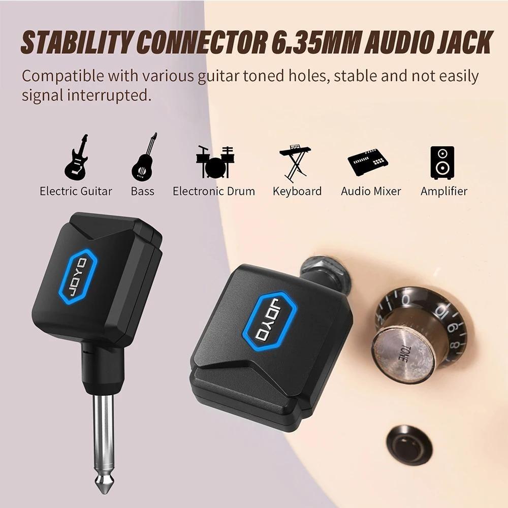 JOYO JW-06 5.8GHz Digital Wireless Guitar Transmitter and Receiver with Portable Charging Case for Guitar, Bass, and Electric - Image 10