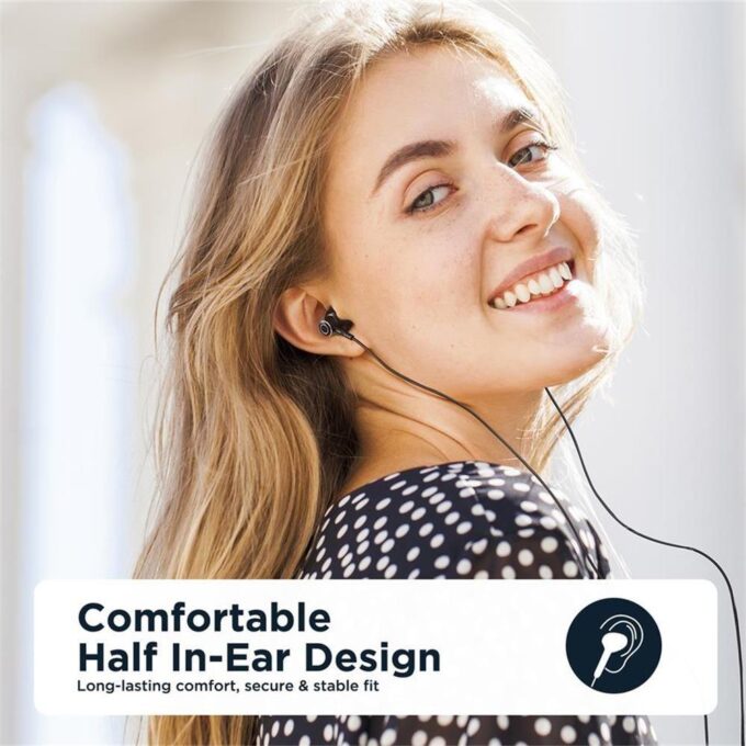 Joyroom Type-C Metal In-Ear Wired Earphones, Earbuds High-Quality Sound, Headset Universal USB-C Connector Compatible, Black - Image 3