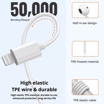 Joyroom JR EP4 Ben Series Lightning earphone white 2 1