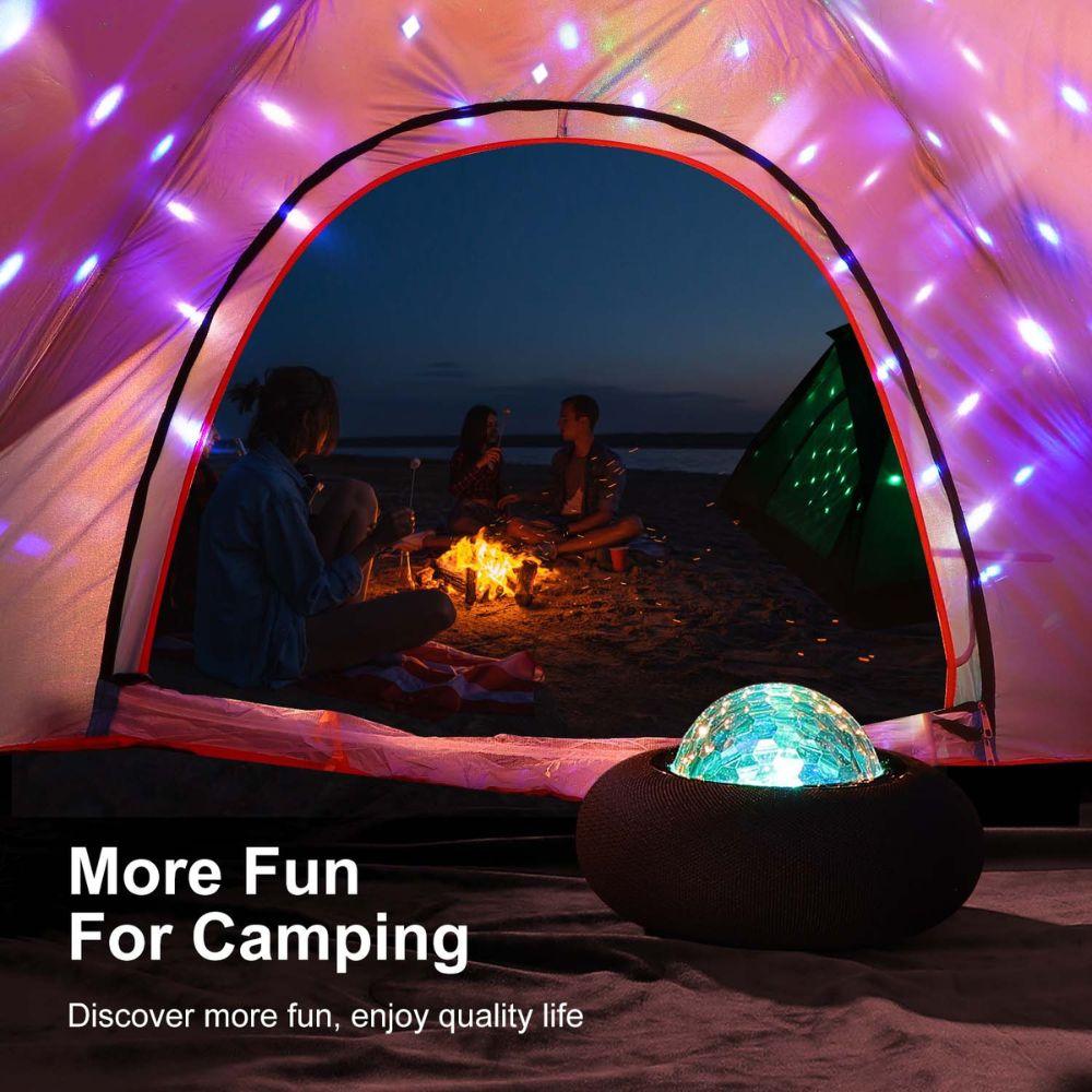 Joyroom JR-MS02 Maya Series RGB 20W Wireless Bluetooth Speaker, Immersive Sound, Colorful Ambience Light for Parties, Black - Image 3