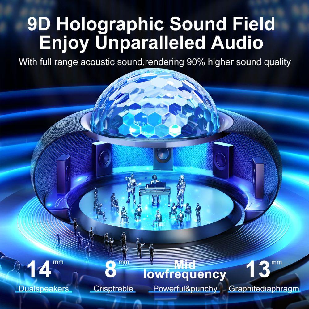 Joyroom JR-MS02 Maya Series RGB 20W Wireless Bluetooth Speaker, Immersive Sound, Colorful Ambience Light for Parties, Black - Image 2