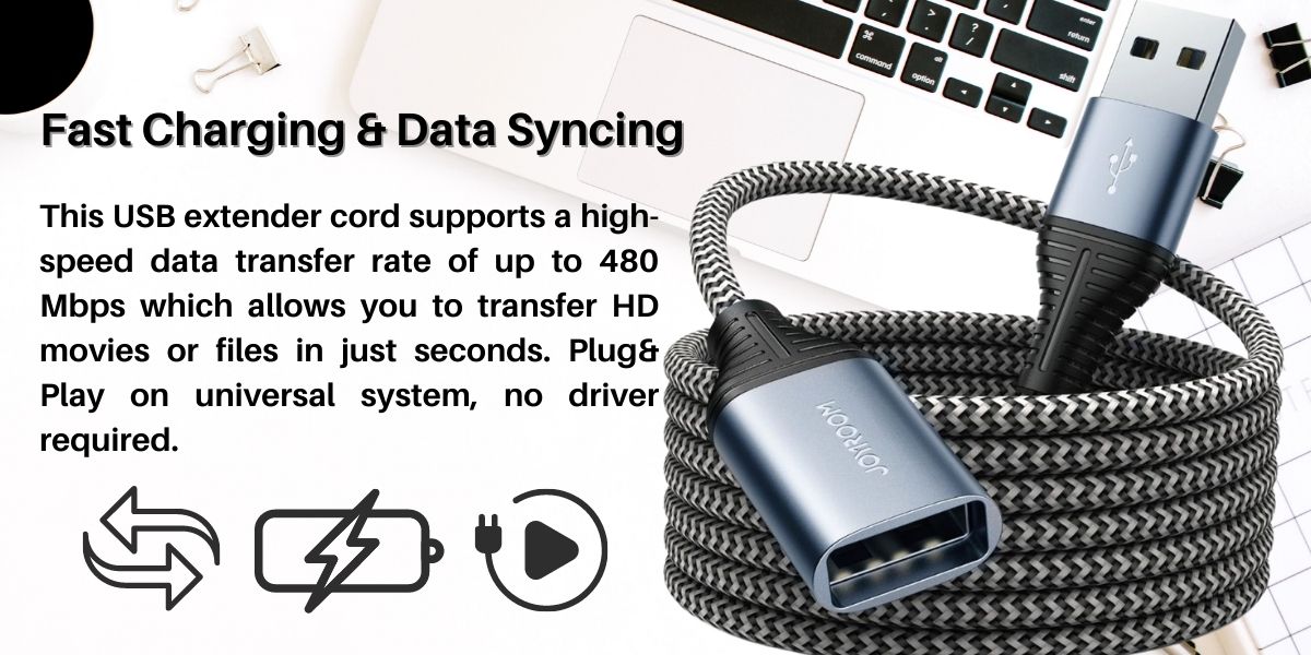 Joyroom S 2030N13 USB 2.0 Extension Cable 4