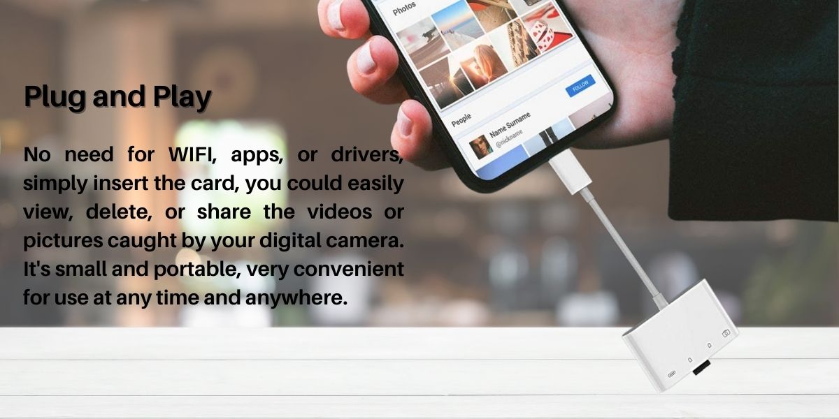 Joyroom S H142 USB OTG SD Card Reader for iPhoneiPad 2