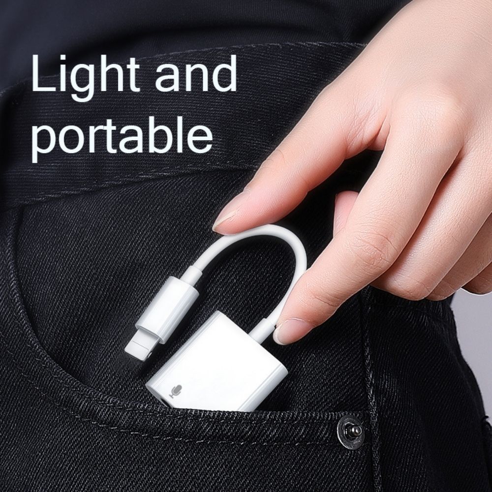 Joyroom S-Y105 iPhone Headphone Adapter, Lightning to 3.5mm Audio + Lightning Charger Splitter - Image 4