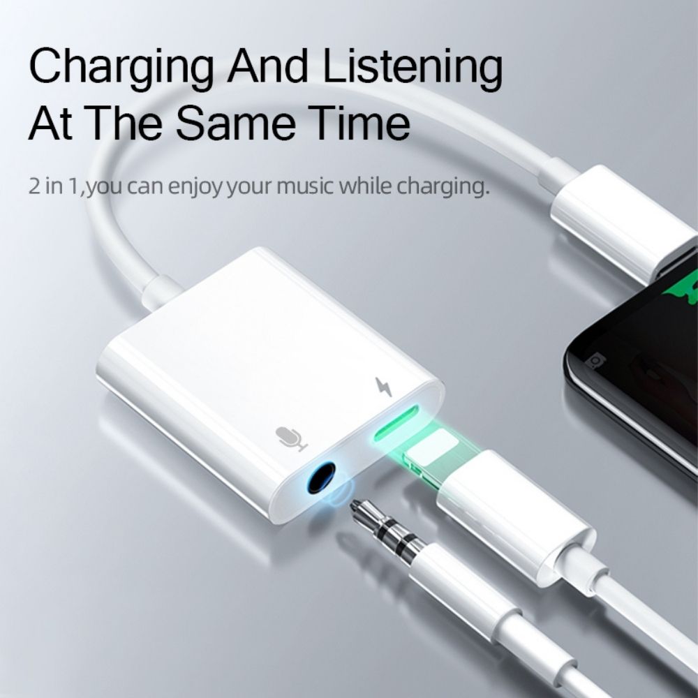 Joyroom S-Y105 iPhone Headphone Adapter, Lightning to 3.5mm Audio + Lightning Charger Splitter - Image 5