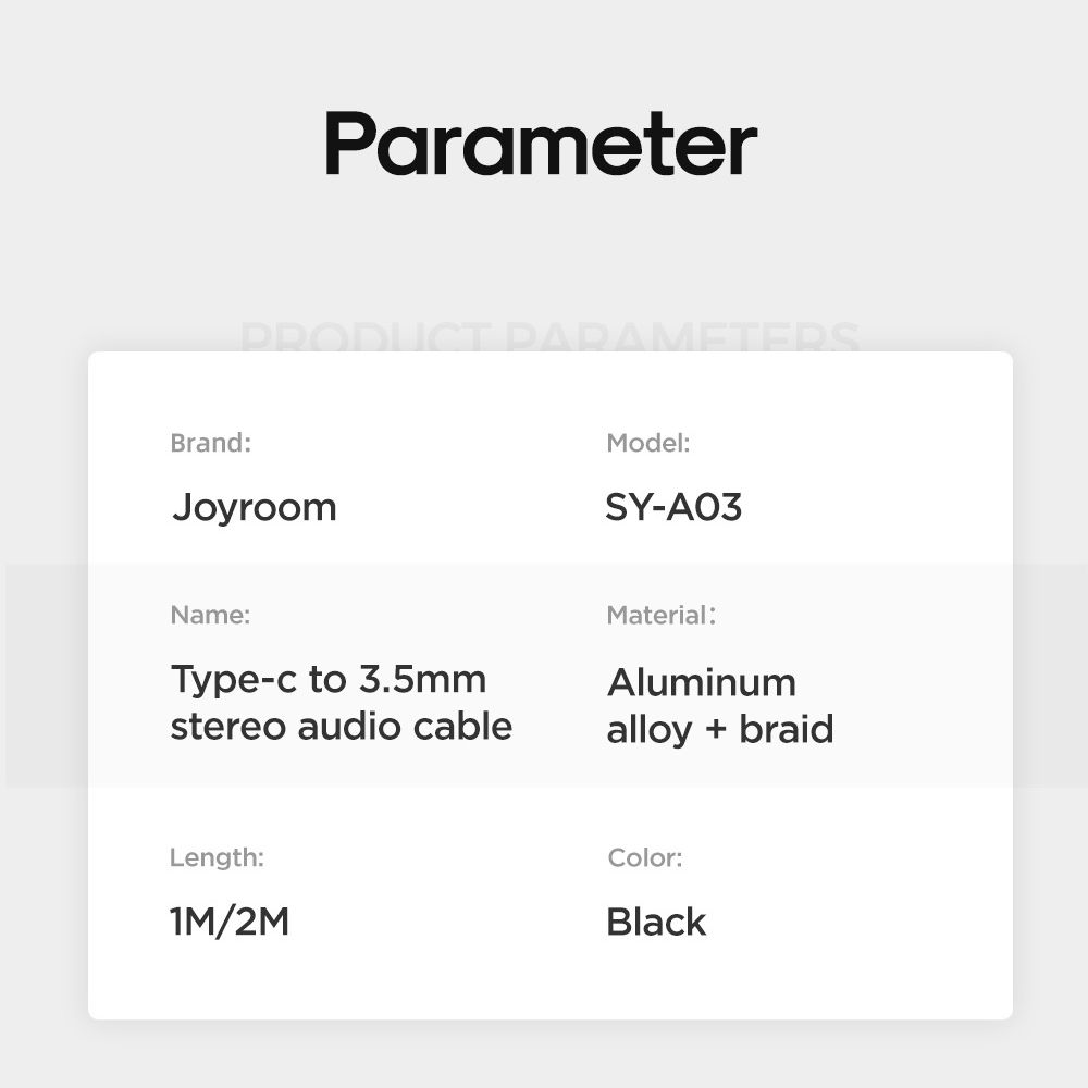 Joyroom SY A03 USB C to 35mm Audio Jack Cable 7