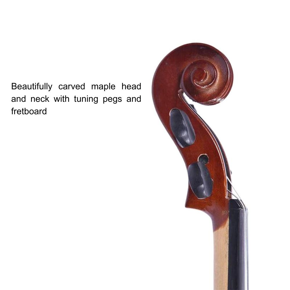 Maro Music 4/4 Full-Sized Classic Violin Ebony Parts for Intermediate Advanced with Case, Bow, Rosin Polisher, Bridge - Image 4
