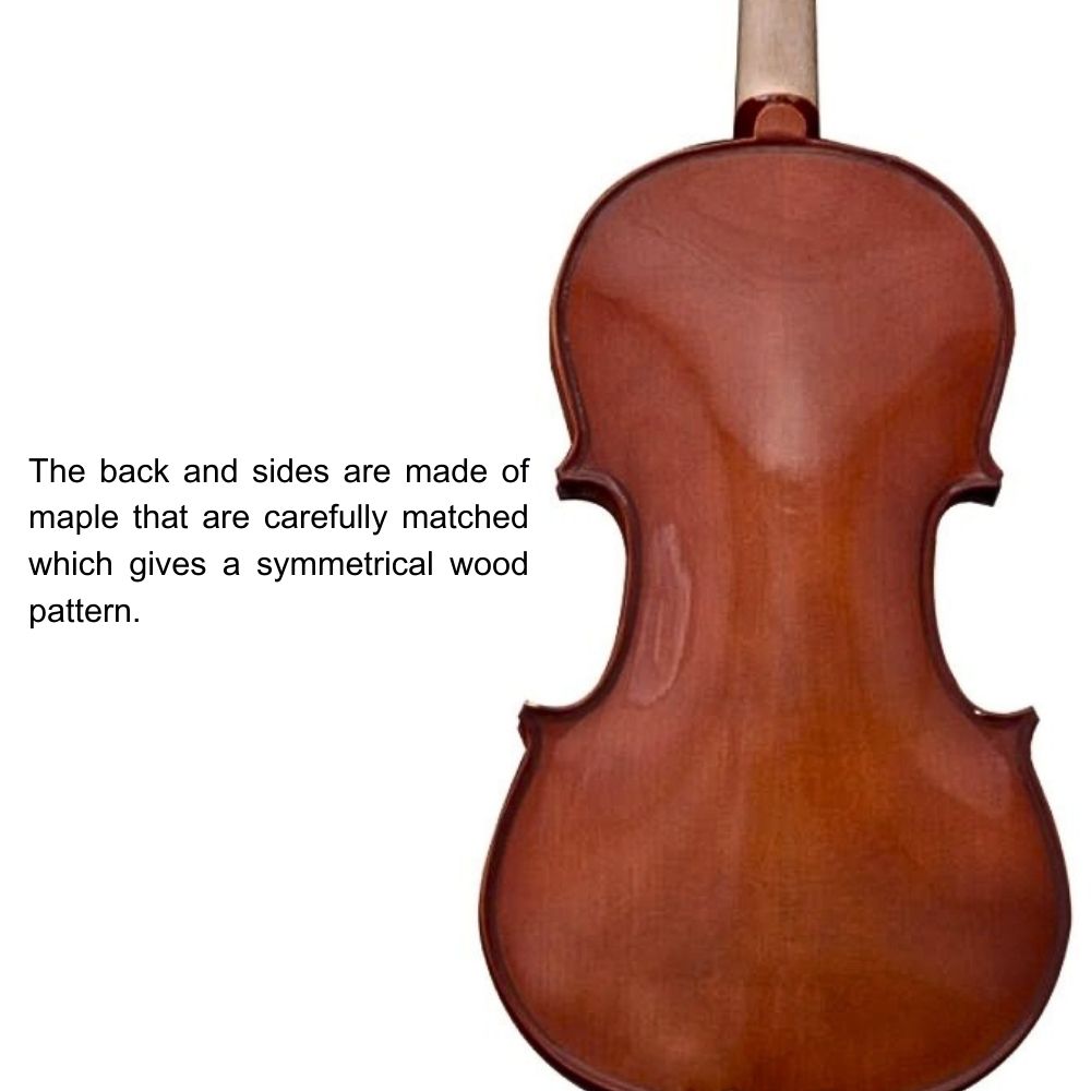 Maro Music 4/4 Full-Sized Classic Violin Ebony Parts for Intermediate Advanced with Case, Bow, Rosin Polisher, Bridge - Image 5