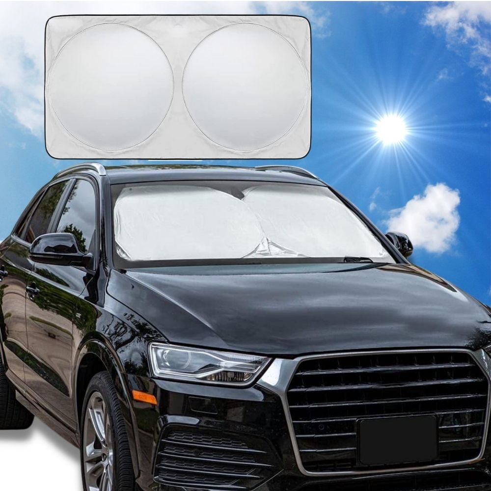 Maro WS-CM Car Windshield Sun Shade with Storage Pouch, Car Sun Visor, Medium Size 150 x 78cm - Image 2