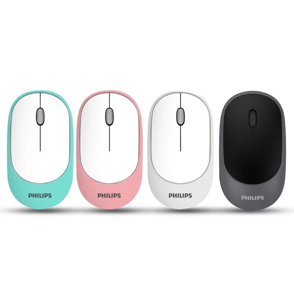 Philips SPK7314 M314 Wireless Mouse, Slim, Quiet, Ergonomic Optical Mouse for PC, Laptop, Office, and Travel