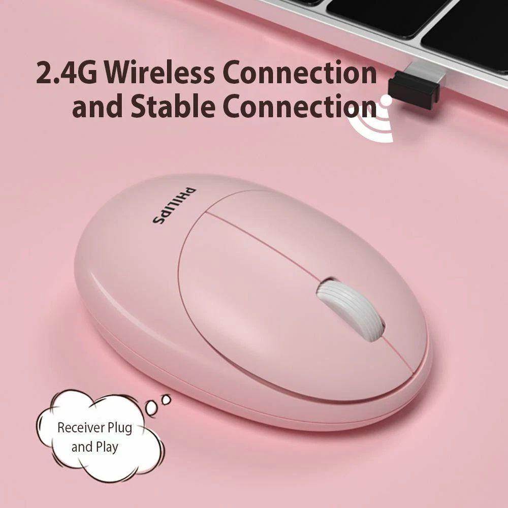 Philips SPK7335 Mini Wireless Mouse, Small Pebble Mouse - Macarons - Image 8
