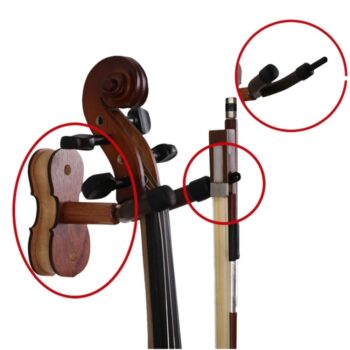 Violin Wall Mount Solid Wood MA B bow hanging
