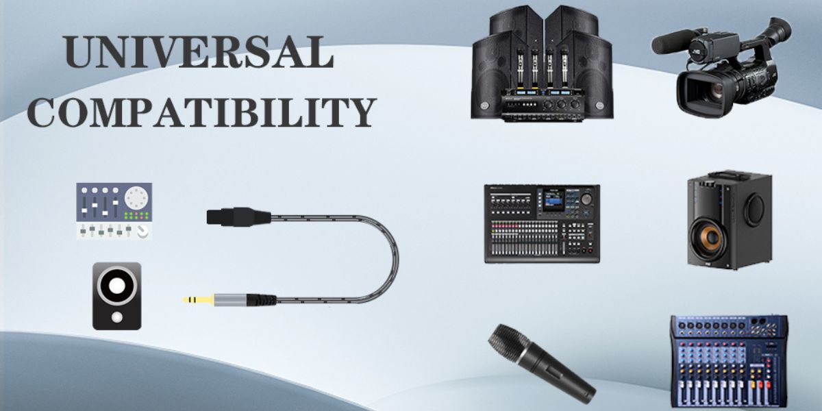 XLR Female to 14 Inch 6.35mm TRS Microphone Cable 3 1