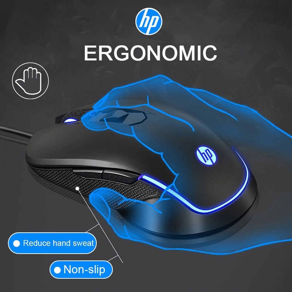 HP KM200 USB Wired Gaming Keyboard and Mouse Combo Set for Computer, Laptop, PC, Black - Image 8