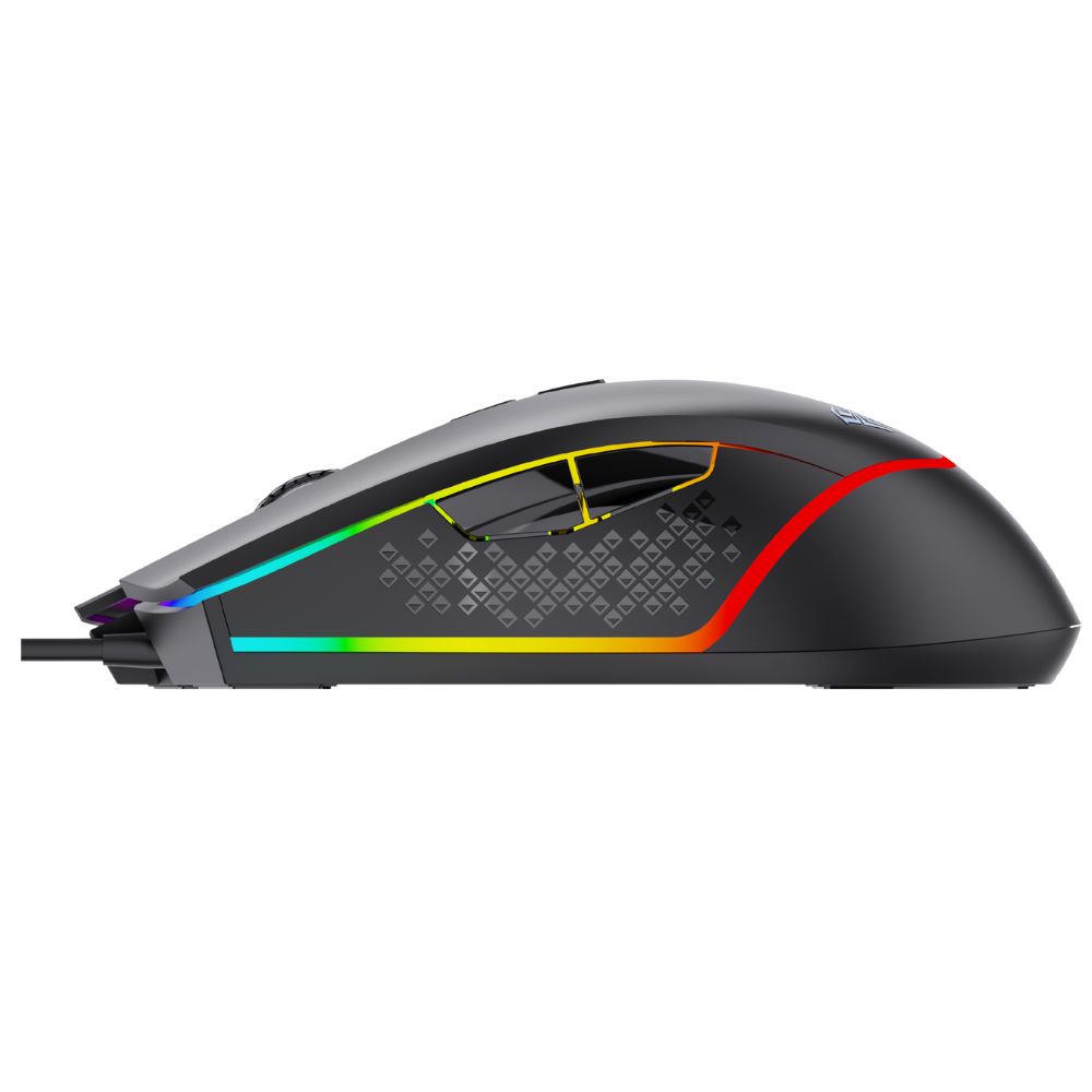AULA F805 Wired Gaming Mouse, 7 Keys, Up to 6400 DPI, Chroma Breathing Backlight, Ergonomic Optical Mouse for PC Gamers, Black - Image 2