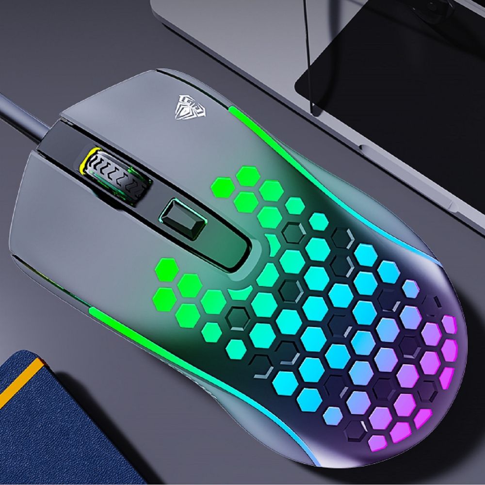 AULA S11 Wired Gaming Mouse, 4-Key Lightweight USB Mouse with 3600 DPI, RGB Mouse for PC Laptop Gaming and Office, Black - Image 5