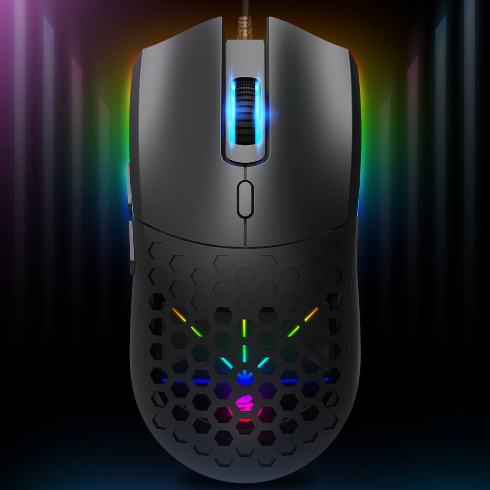 Snaketh RGB Gaming Mouse, Wired Optical Mouse with 7200 DPI, Huano 10M Click Switches, Matte UV Finish - Image 2