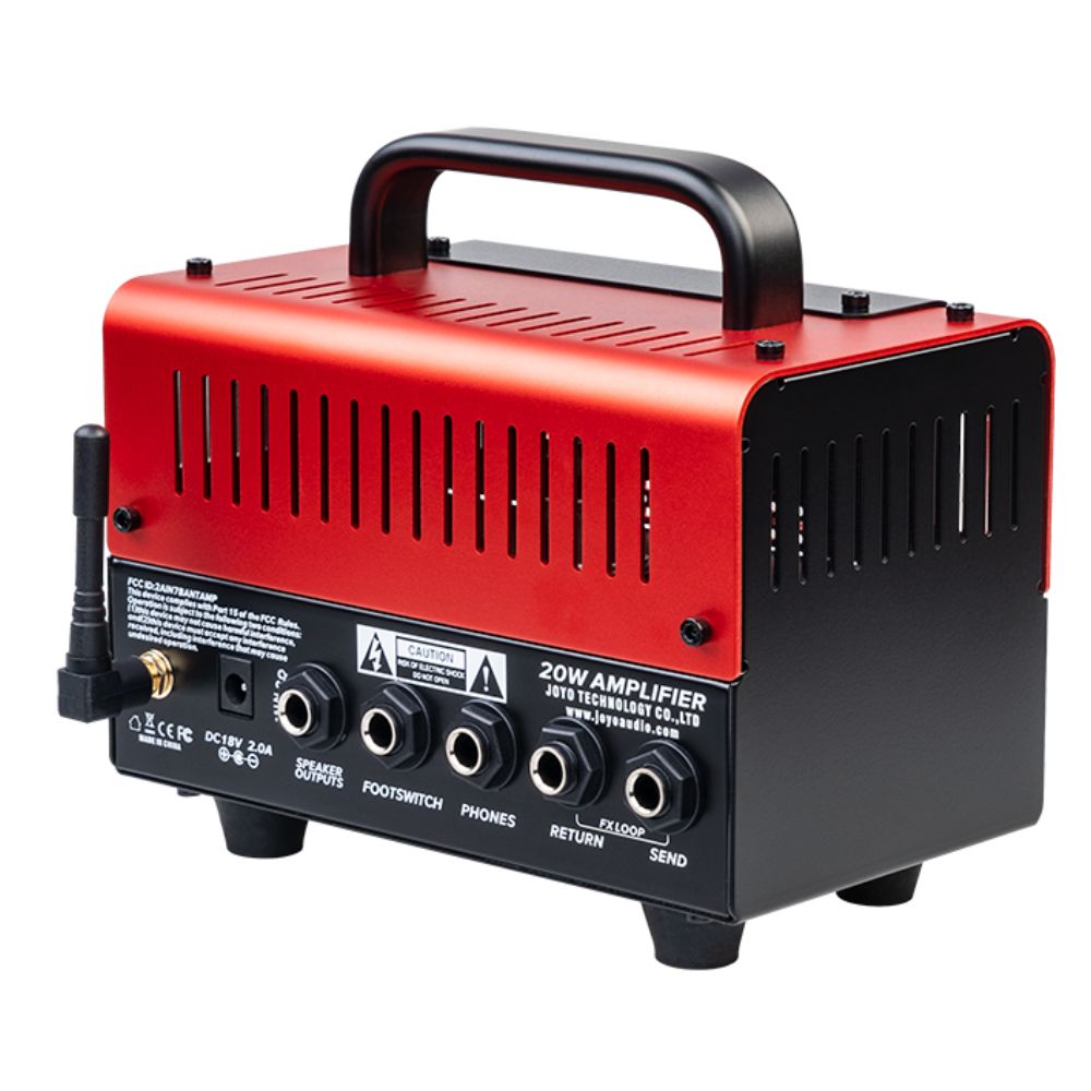 JOYO Jackman II BanTamp XL 20W Hybrid Tube Guitar Amp Head with Bluetooth and FX Loop, Black/Red - Image 3